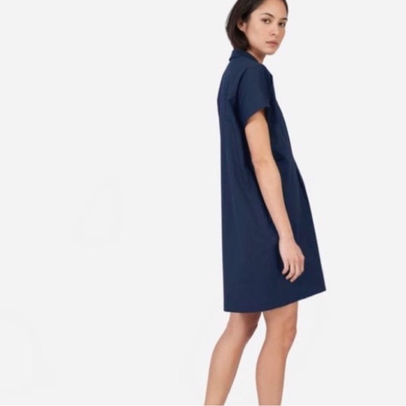 Everlane Collareless Poplin Shirt Dress - Picture 1 of 11